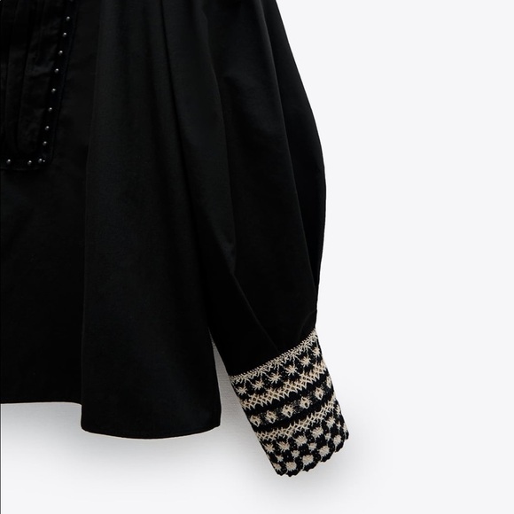 ZARA BNWT Beaded Lace Blouse - Picture 6 of 7